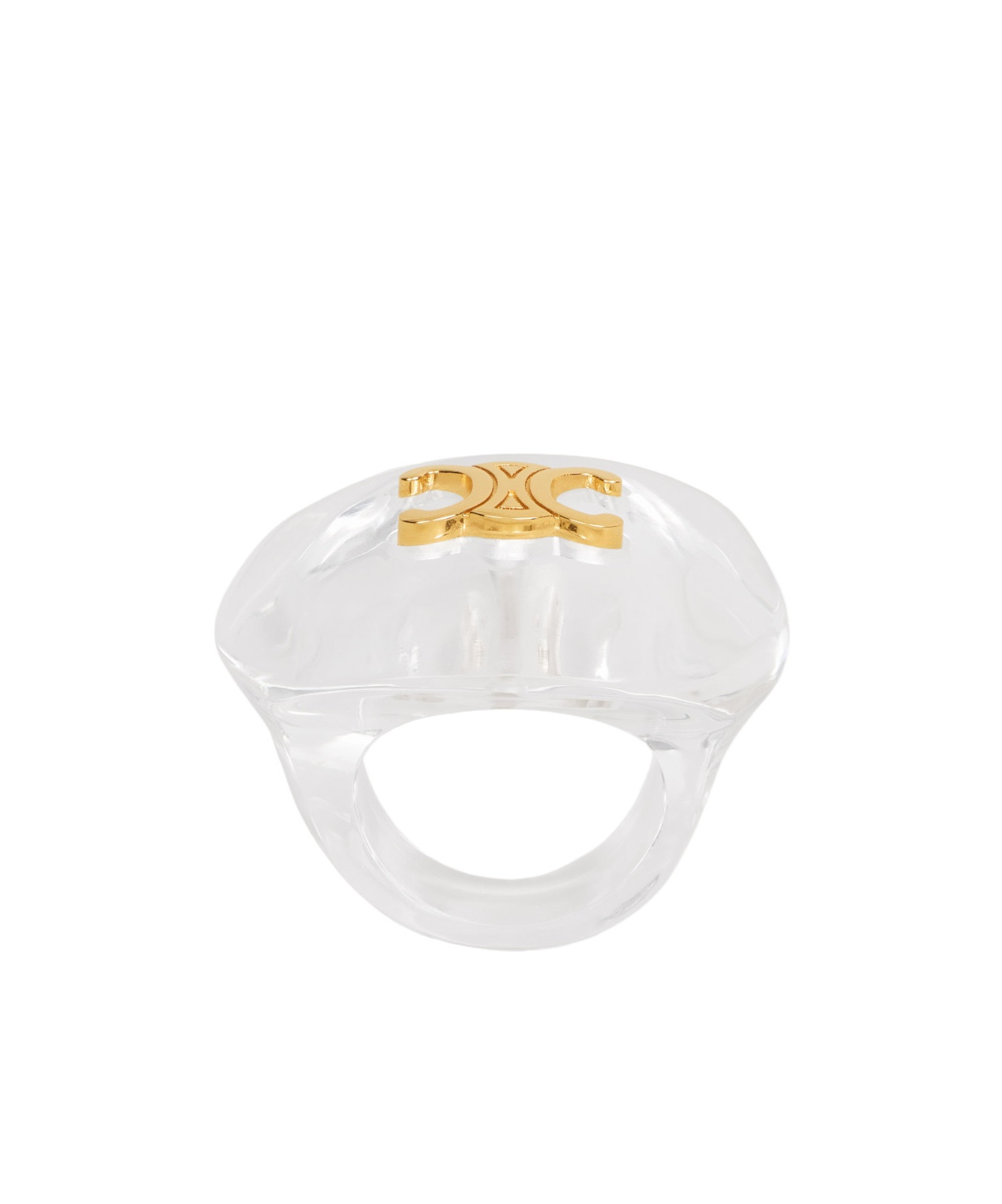 Celine Logo Ring In White