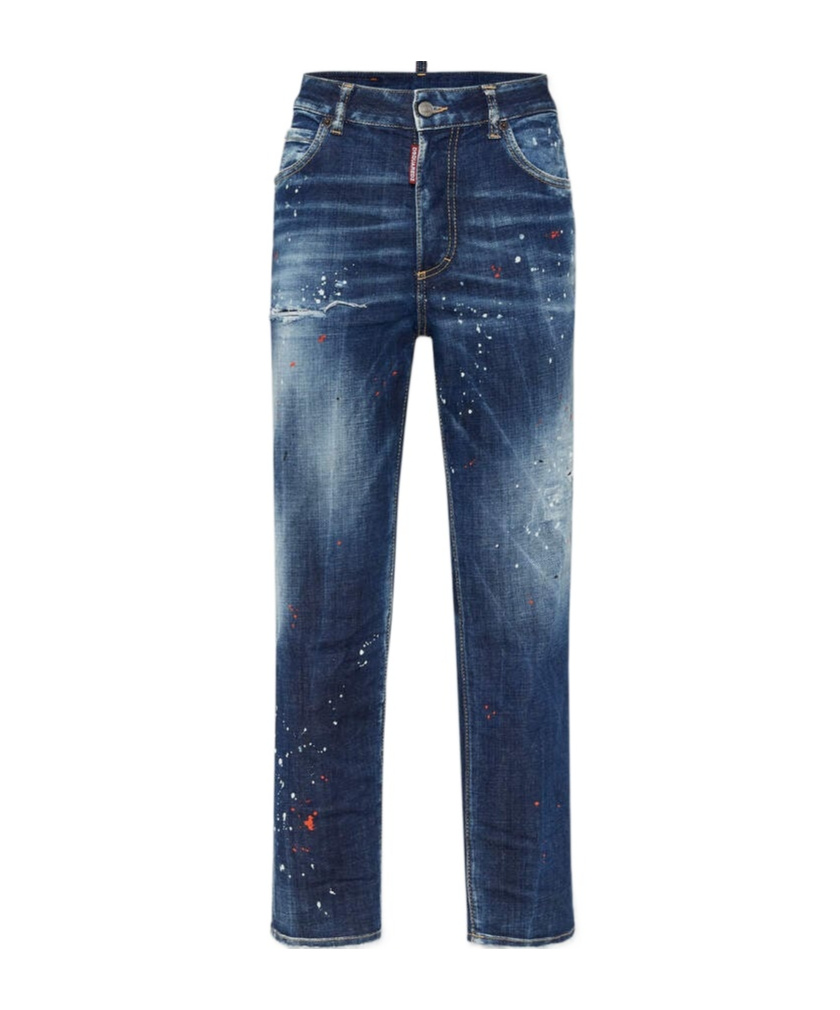 Dsquared2 Distressed Skinny Jeans In Blue