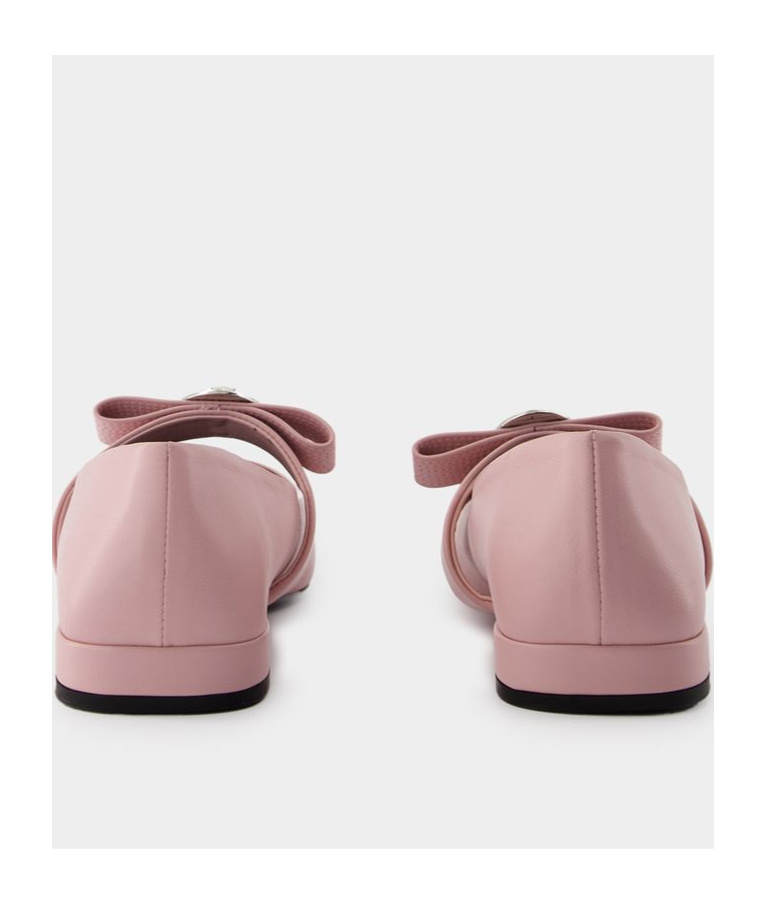 Versace Medusa Head-motif Ballerinas In Nude