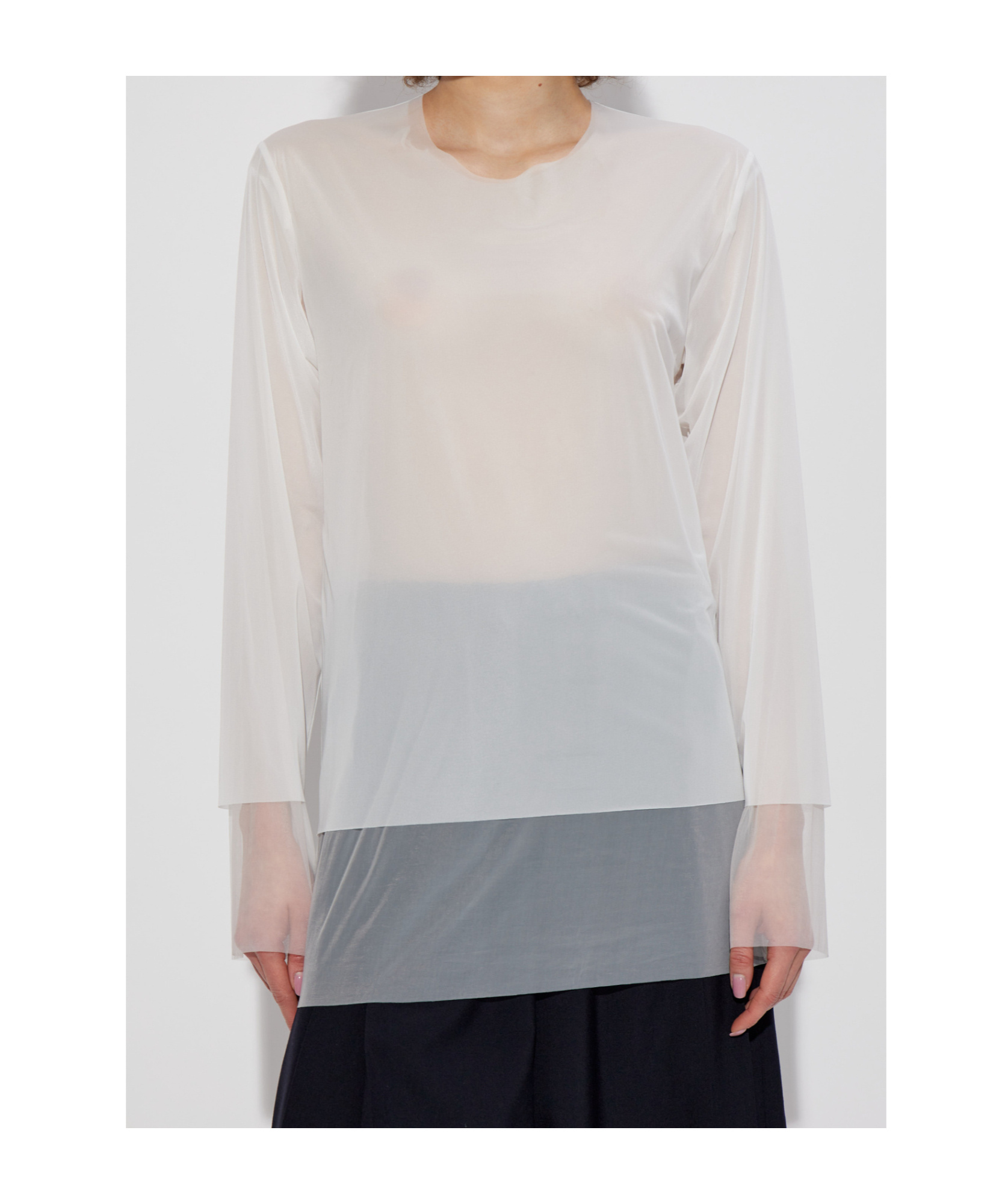 Shop Comme Des Garçons Semi-sheer Blouse