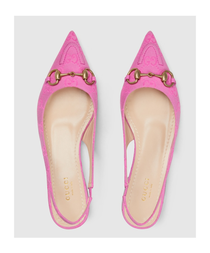 Gucci Half-heeled Ballet Flats In Multicolor
