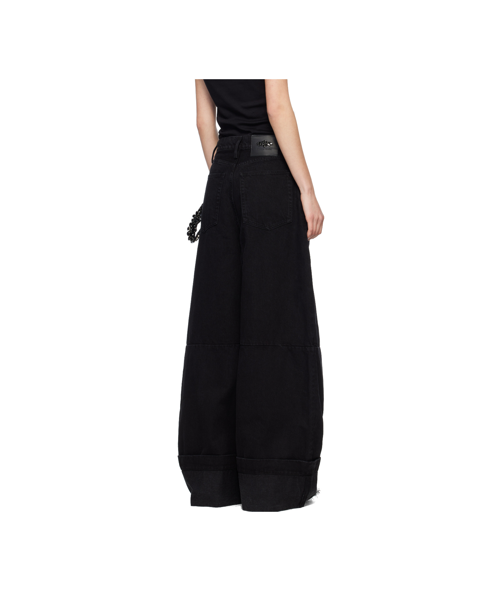 Simone Rocha Crystal Decorated Jeans Leggings