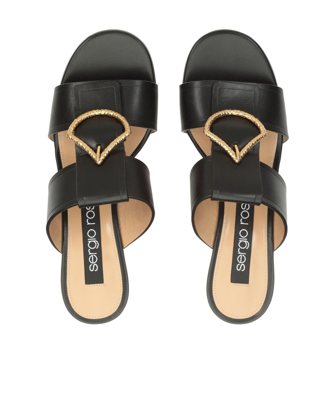 Shop Sergio Rossi Round Toe High Heel Sandals In Black
