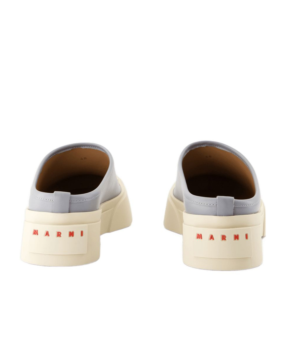 Marni Platform Clog Sneakers Dolphin In White