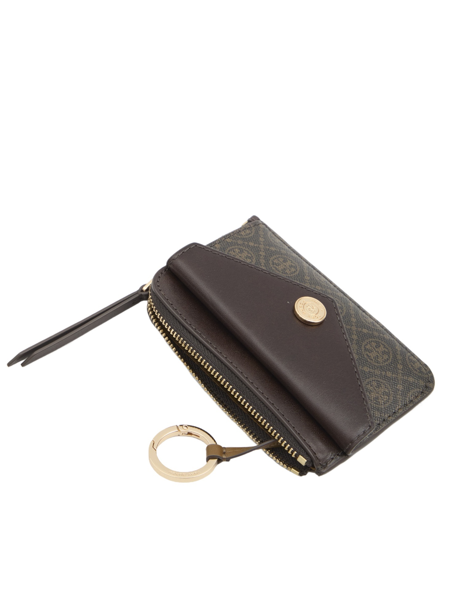 Tory Burch Zip Card Case In Black