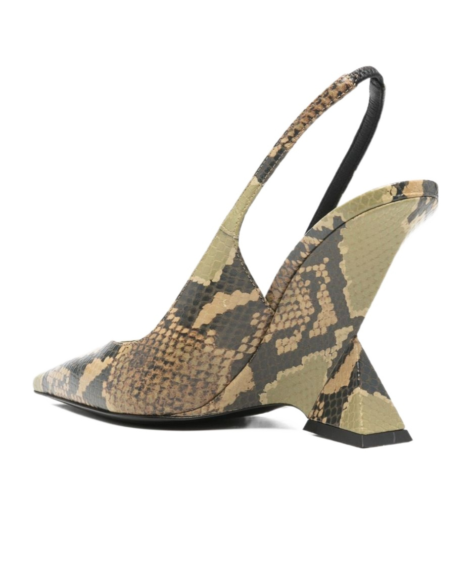 Attico Printed High-heeled Sandals In Animal Print
