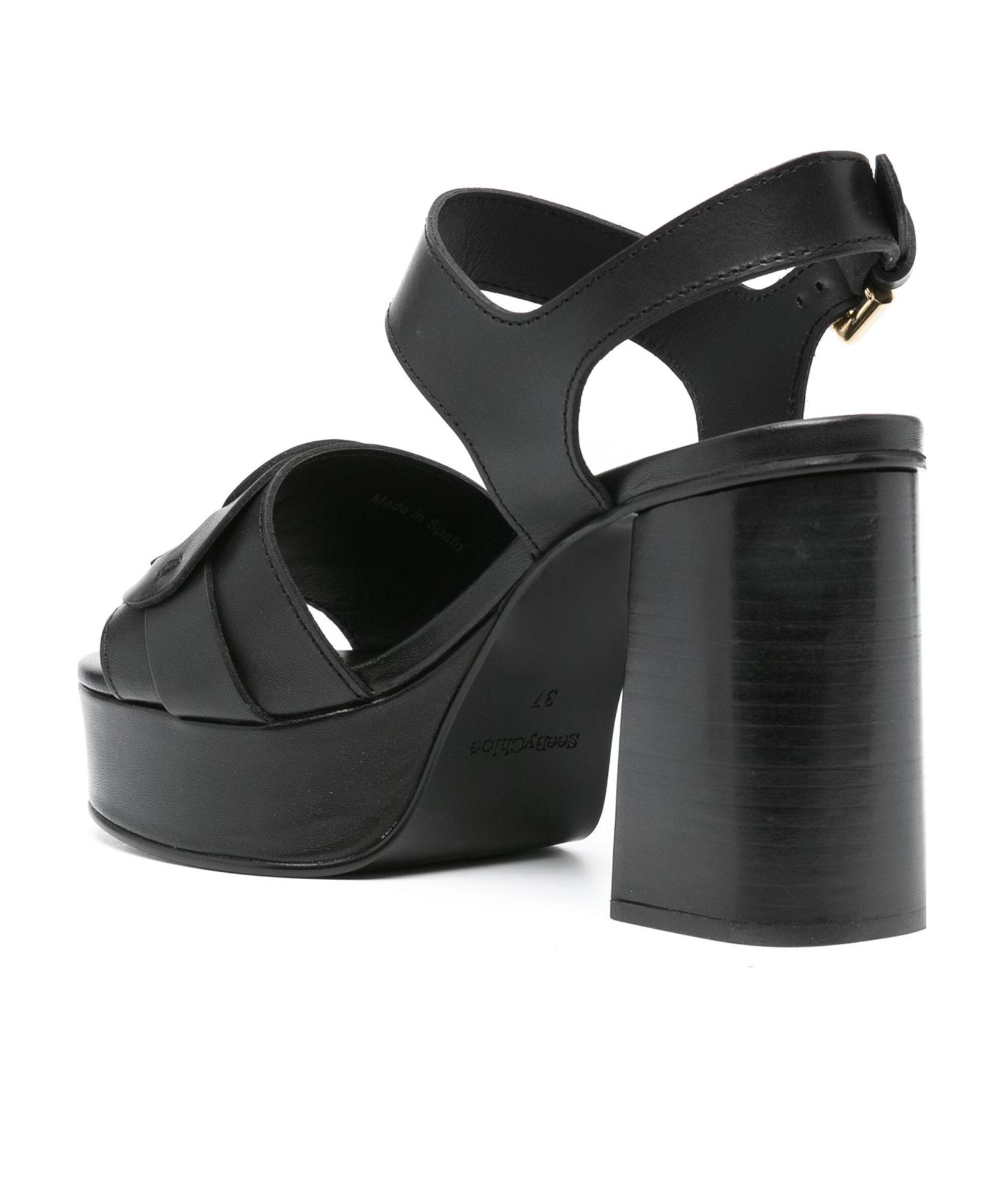 See By Chloé Thick Heel Waterproof Platform Sandals In Black