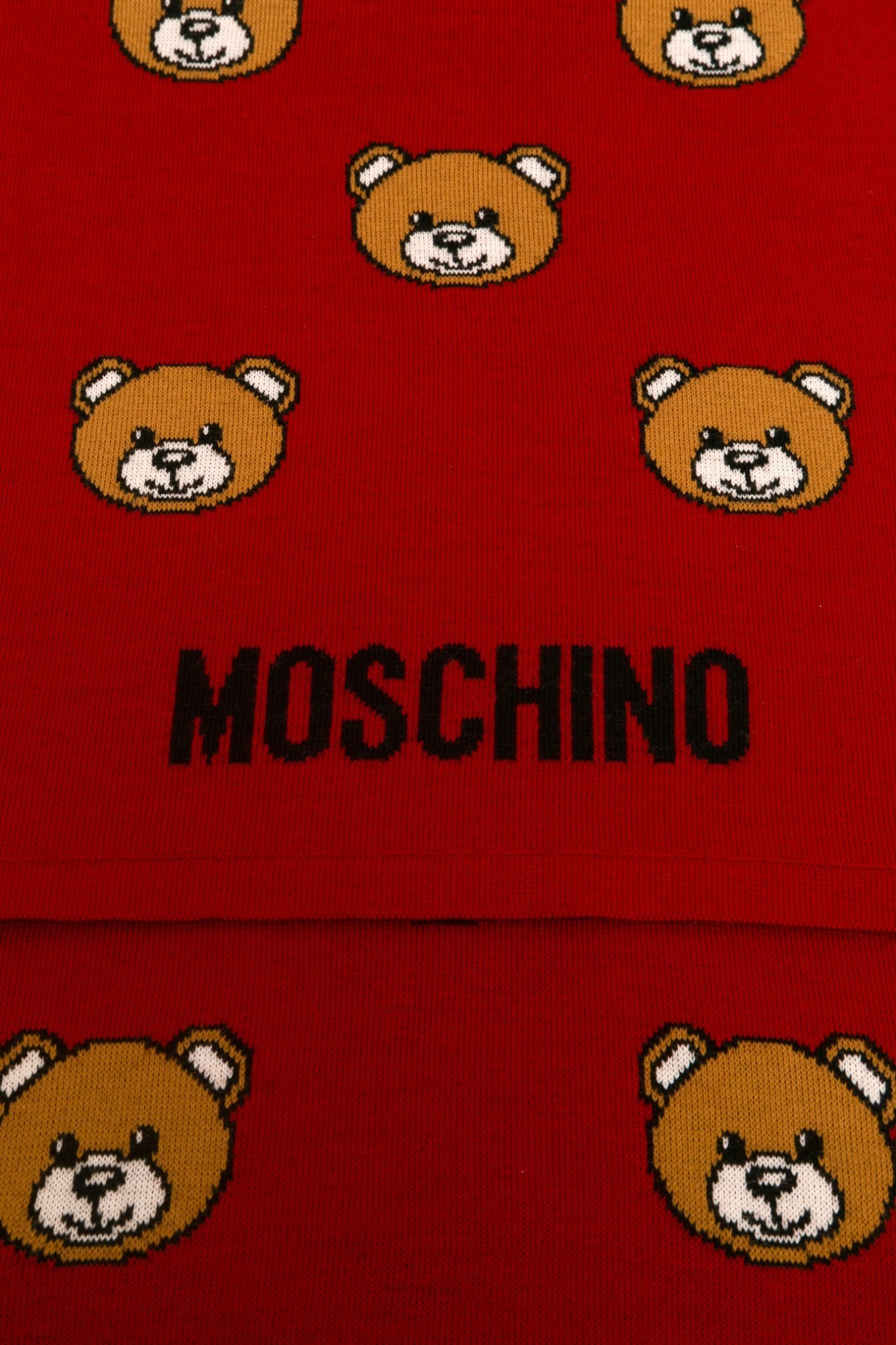 Moschino Wool Scarf In Red