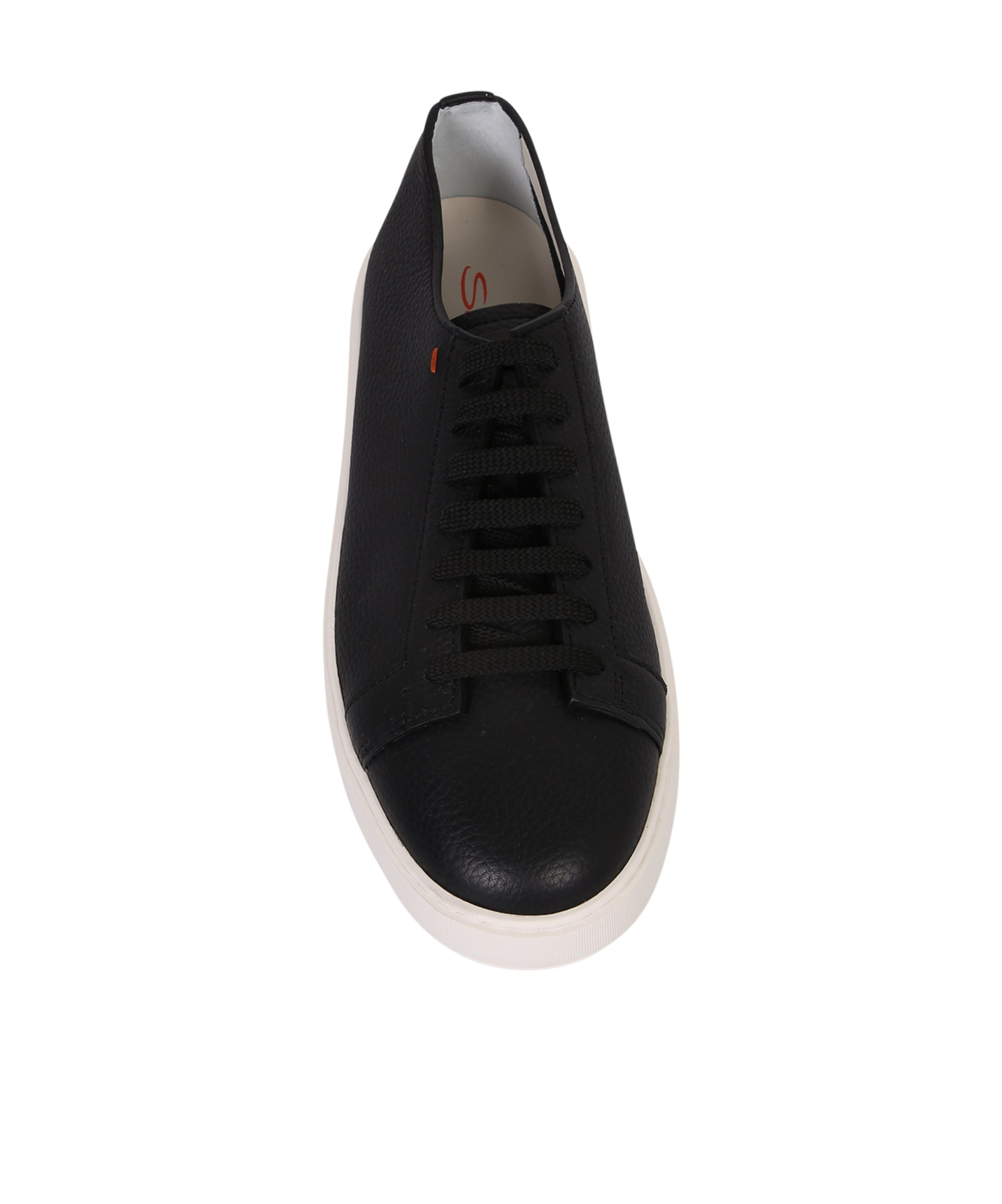 Santoni Man Sneakers Black Size 7 Leather In Black