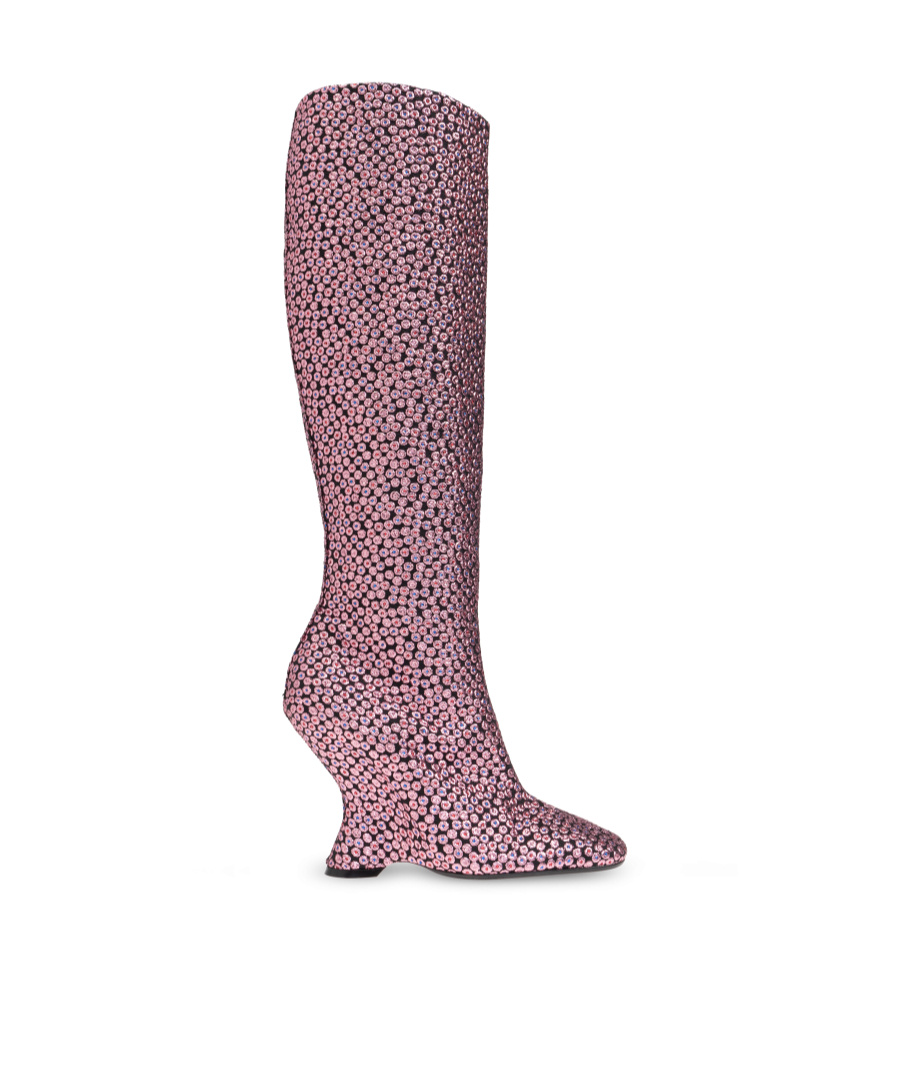 Dries Van Noten Square-toed Boots In Pink