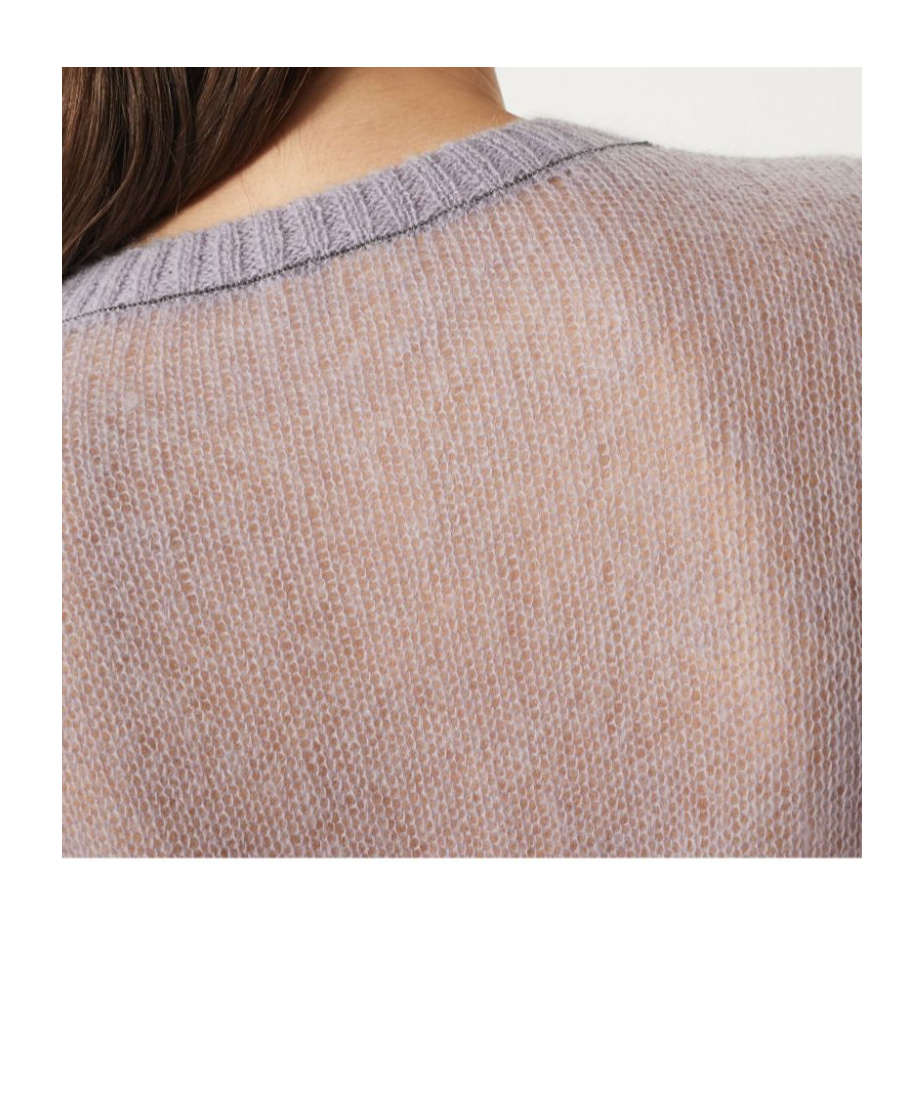 Brunello Cucinelli Monili-embellished Sweater In Gray