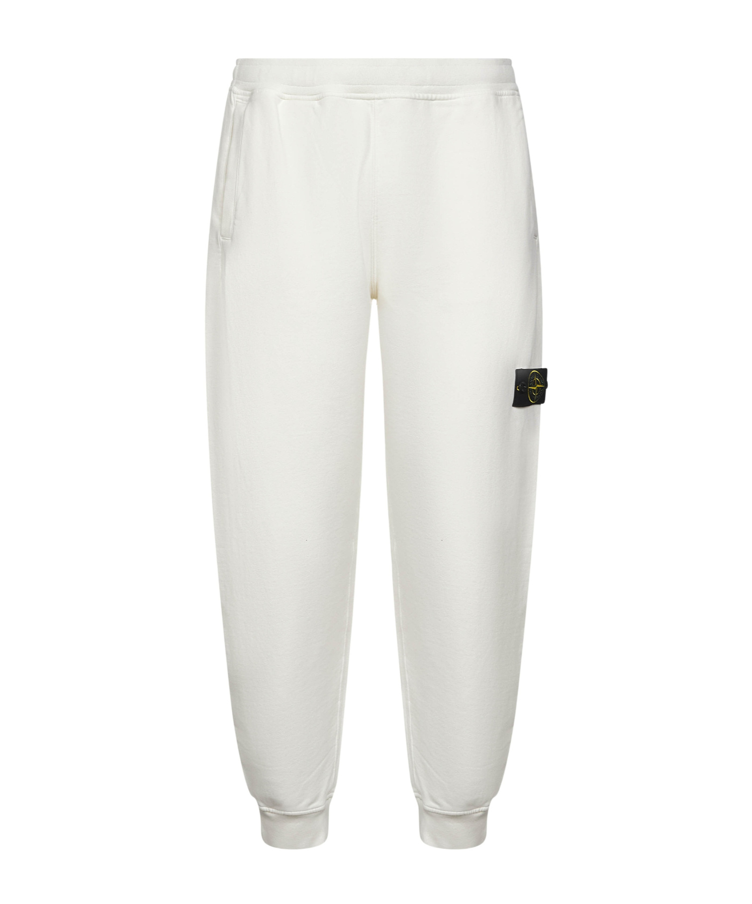 Stone Island Ribbed-cuff Jogger Trousers In White