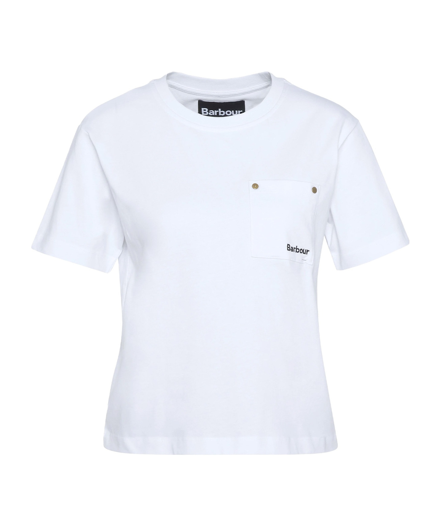 Barbour Logo Pocket Short Sleeve T-shirt In White
