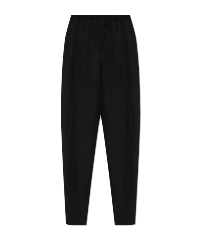Balenciaga Elastic Waist Casual Pants In Black