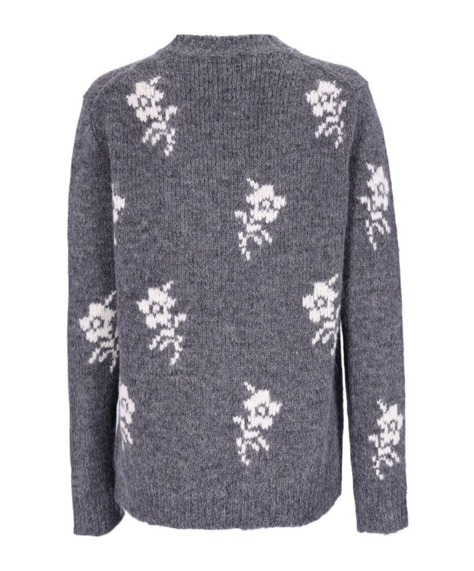 Jil Sander Wool Alpaca Crewneck Sweater In Gray