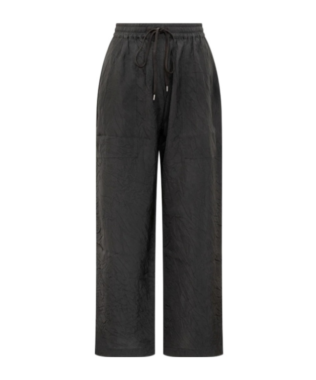 Studio Nicholson Capel Drawstring Straight-leg Trousers In Black