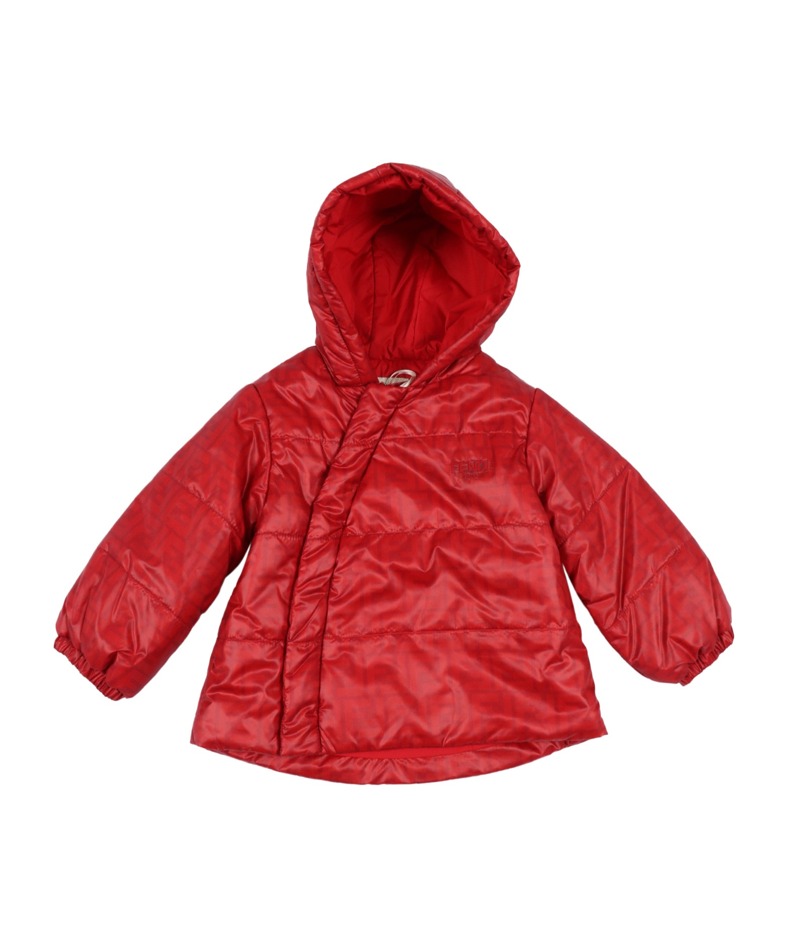 Fendi Logo-print Hooded Padded Jacket In Red