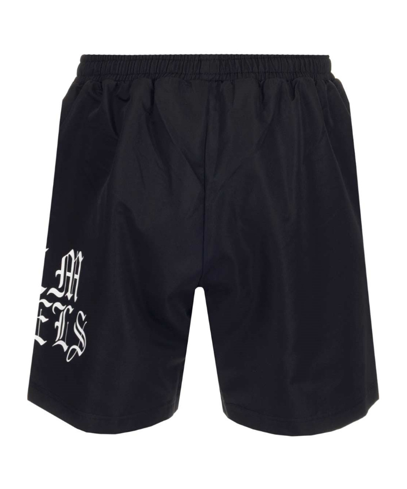 Palm Angels Logo-print Shorts In Black