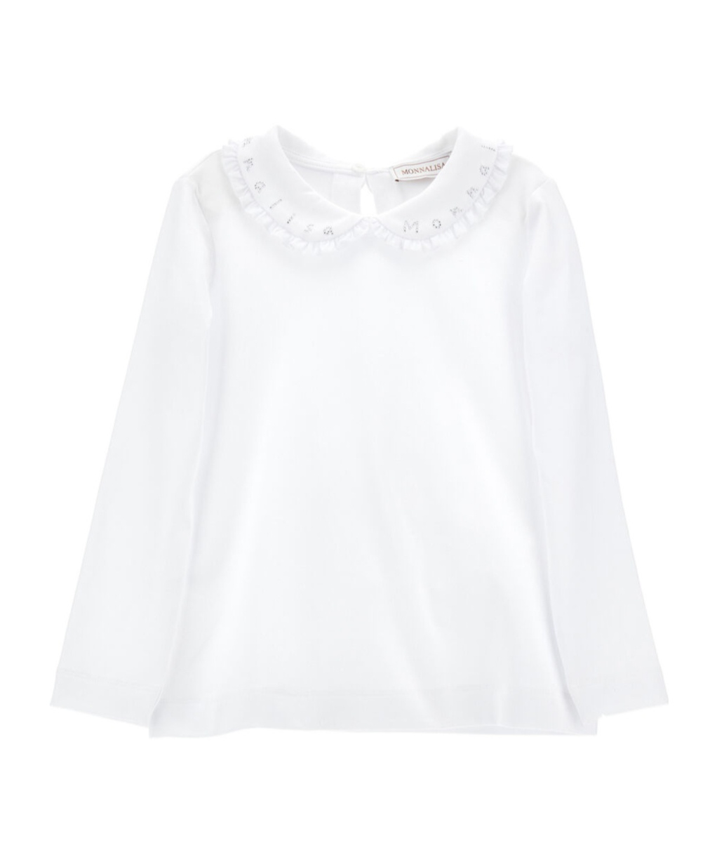 Monnalisa Long-sleeved T-shirt In White