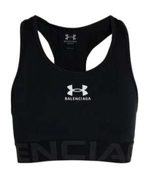 Balenciaga Solid-colored Racerback Cropped Sports Tank In Black