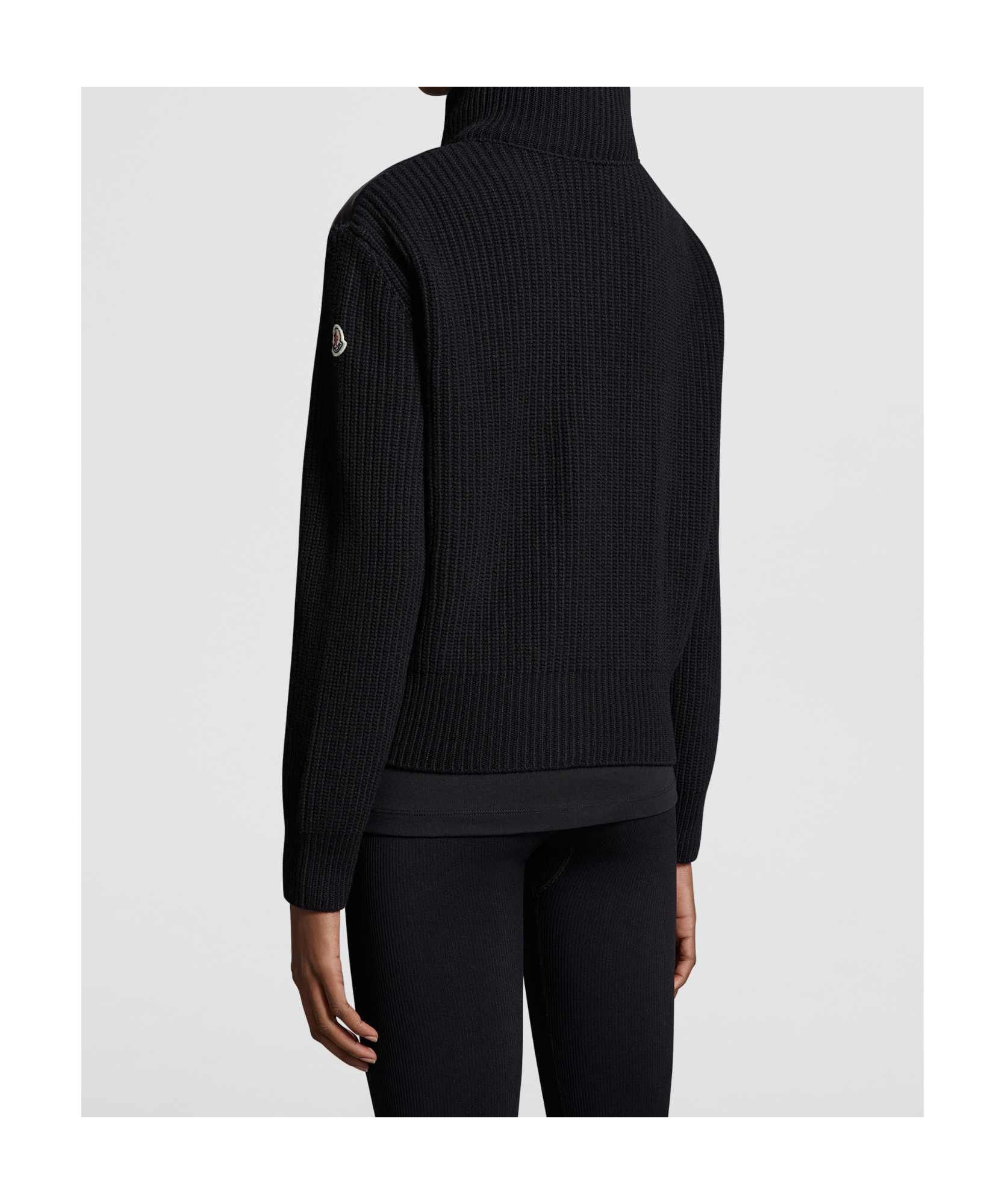 MONCLER PADDED WOOL CARDIGAN