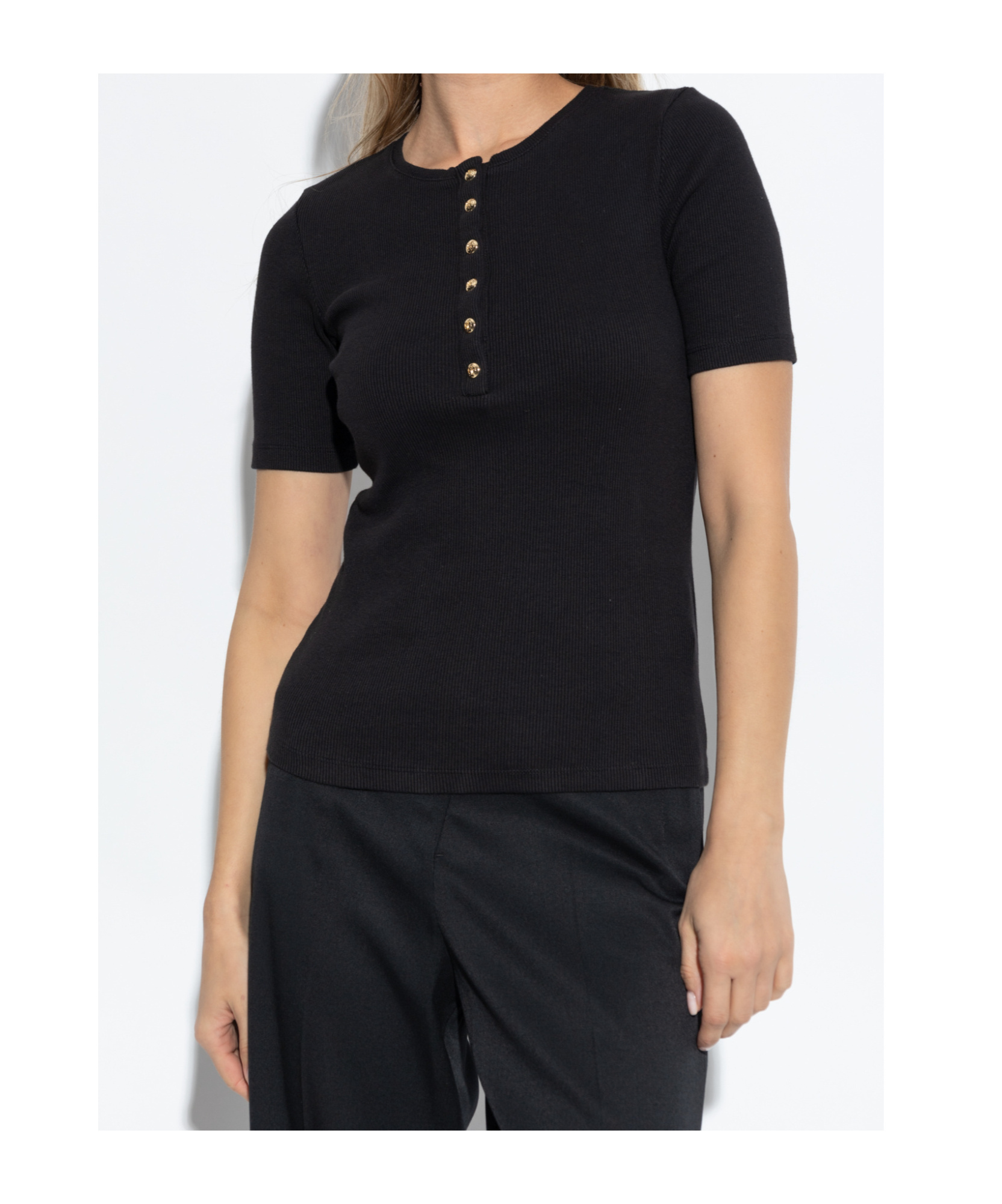 Shop Anine Bing Alessia T-shirt In Black