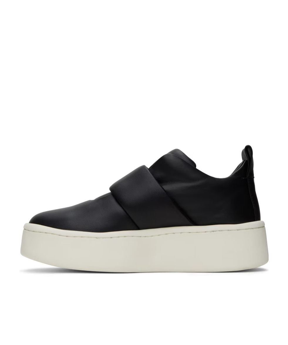 Jil Sander Round Head Hit Color Low-top Casual Sneakers In Black