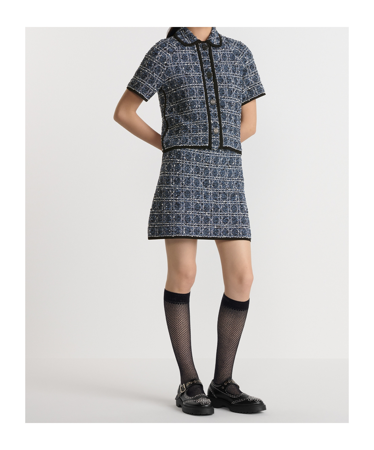 Dior High-waisted Mini Skirt In Gray