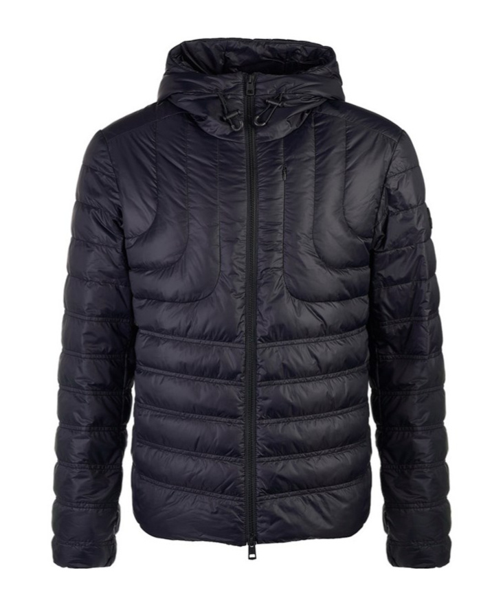 Moncler Long-sleeved Down Jacket In Black