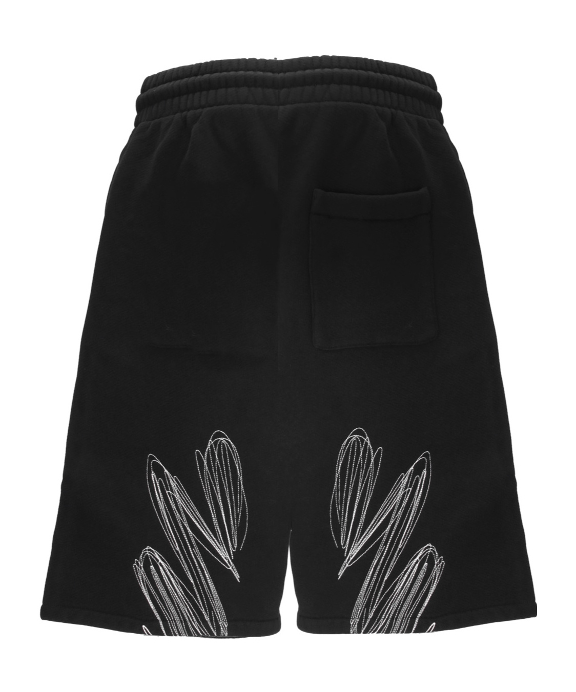 Off-white Off White "sporty Bermuda Shorts With Embroidered Arrow In Black