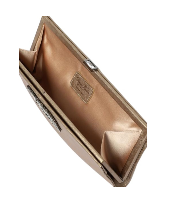 Roger Vivier Crystal Buckle Clutch In Gray