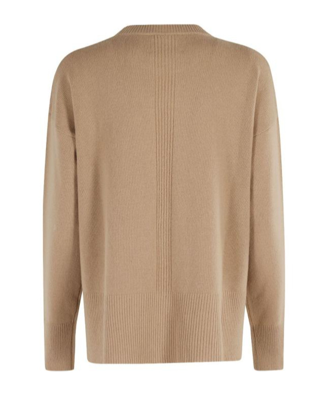 Roberto Collina Round-neck Long-sleeve Sweater In Brown