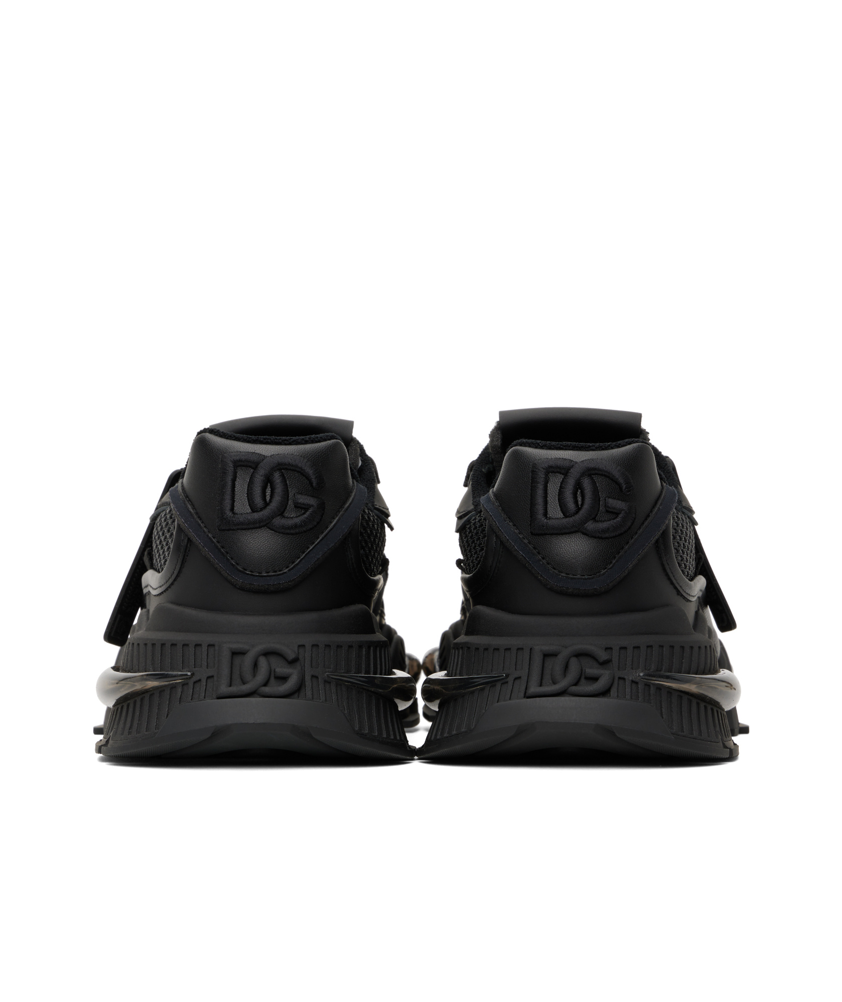 Dolce & Gabbana Black Mixed-material Airmaster Sneakers In Black