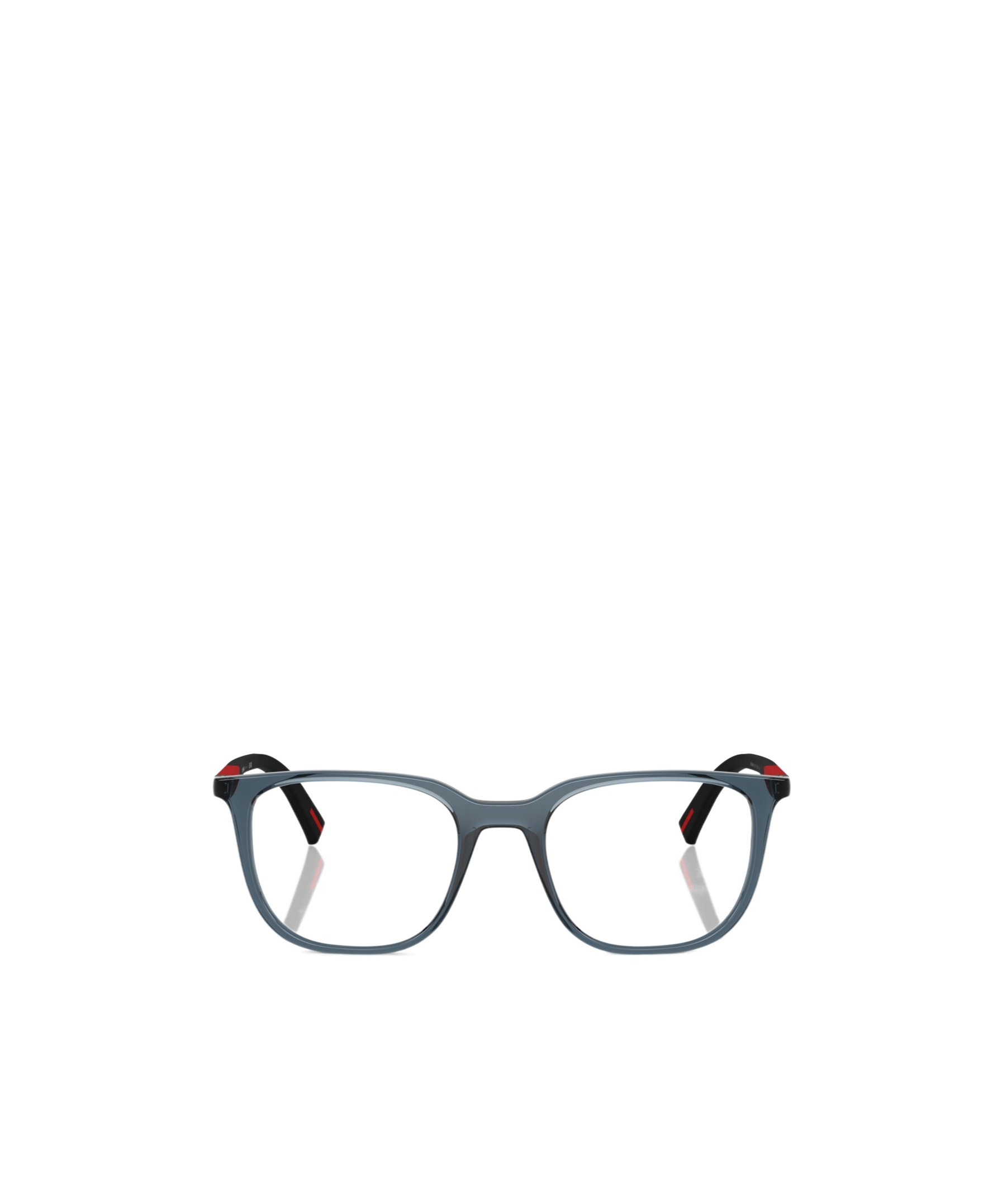 Prada Linea Rossa Ps 04rv Czh1o1 Blu Trasparente Glasses In Gray