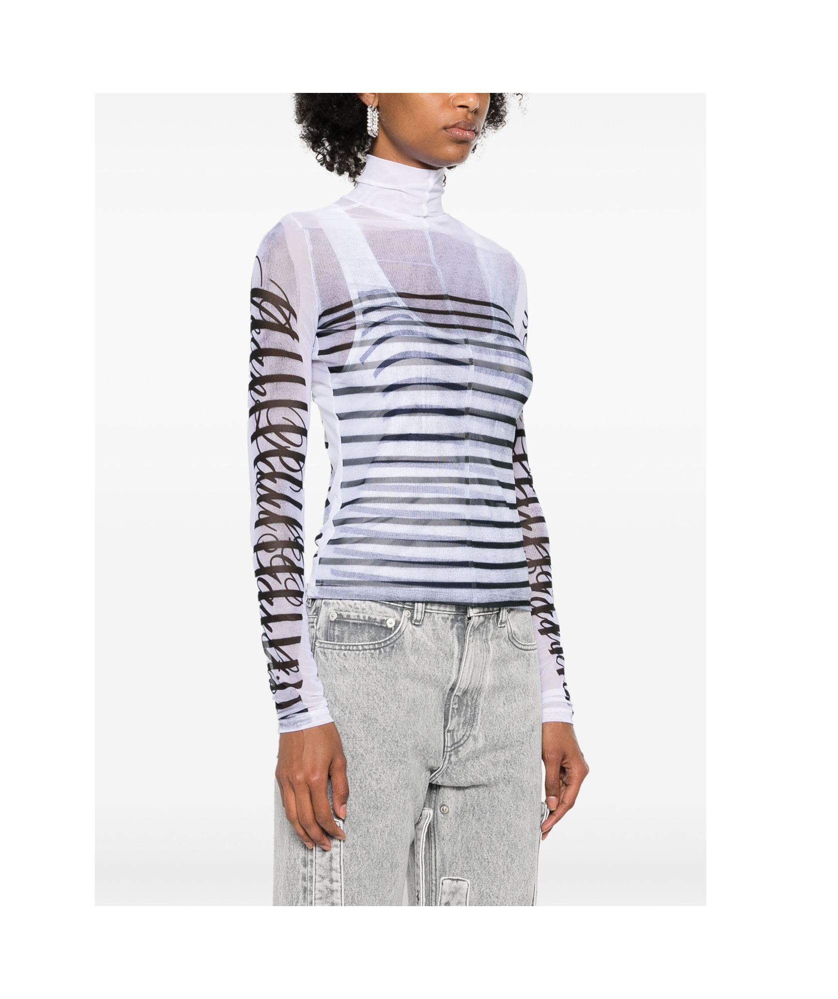 Shop Jean Paul Gaultier The Marinière Top In White