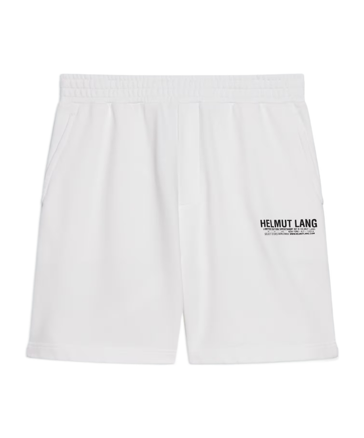 Helmut Lang Elastic Waist Shorts In White