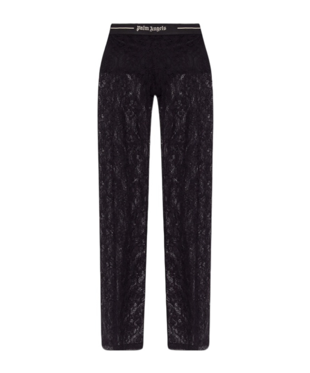 Palm Angels Elastic Waist Casual Pants In Black