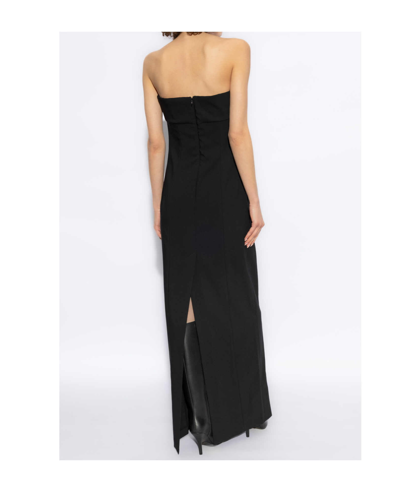 Dsquared2 Black Bow Corset Dress In Black