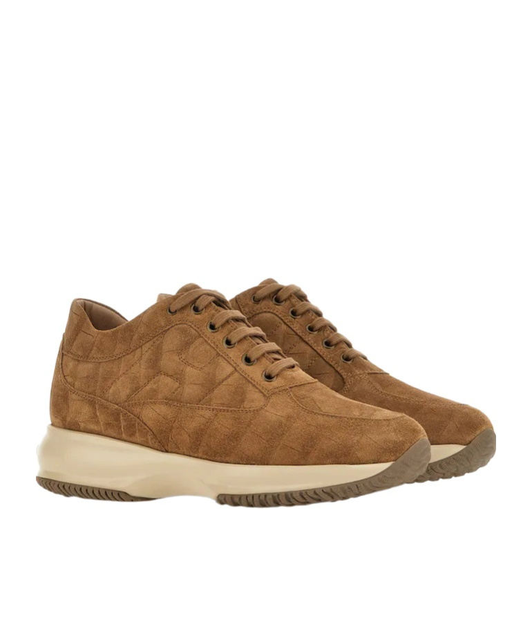 Hogan Interactive Sneakers In Brown