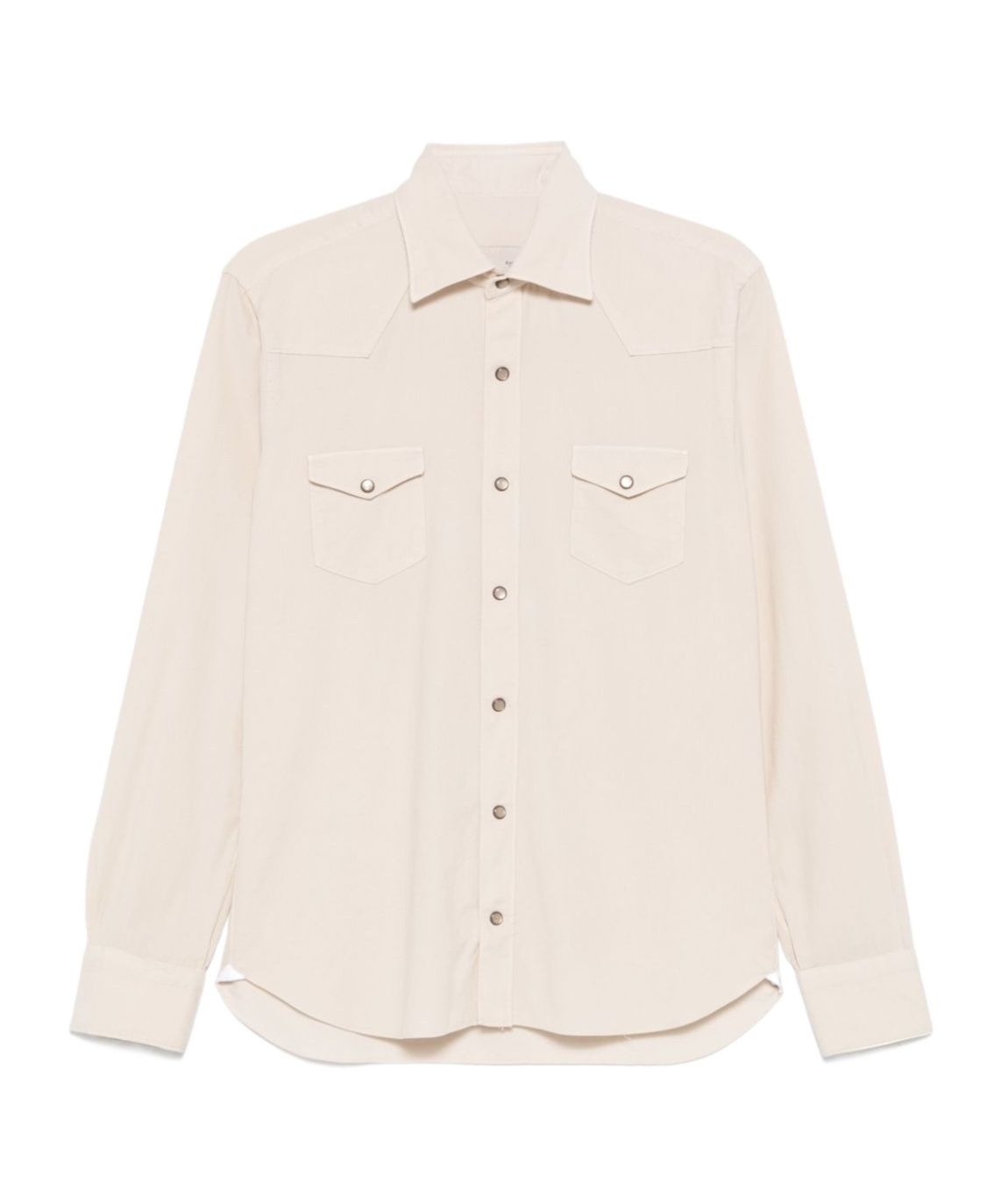 Barba Napoli Western-style Cotton Shirt Jacket In White