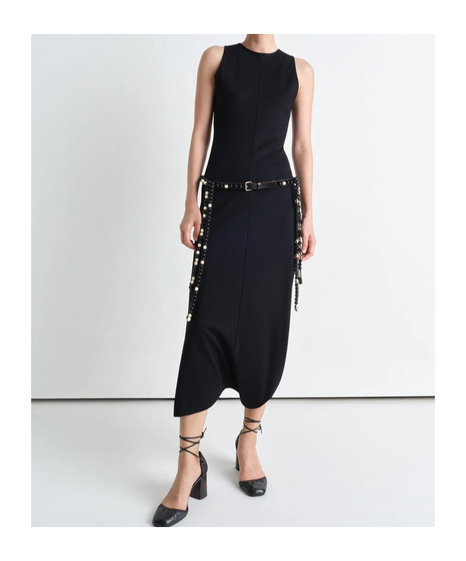 Lemaire Twisted Hem Dress In Black