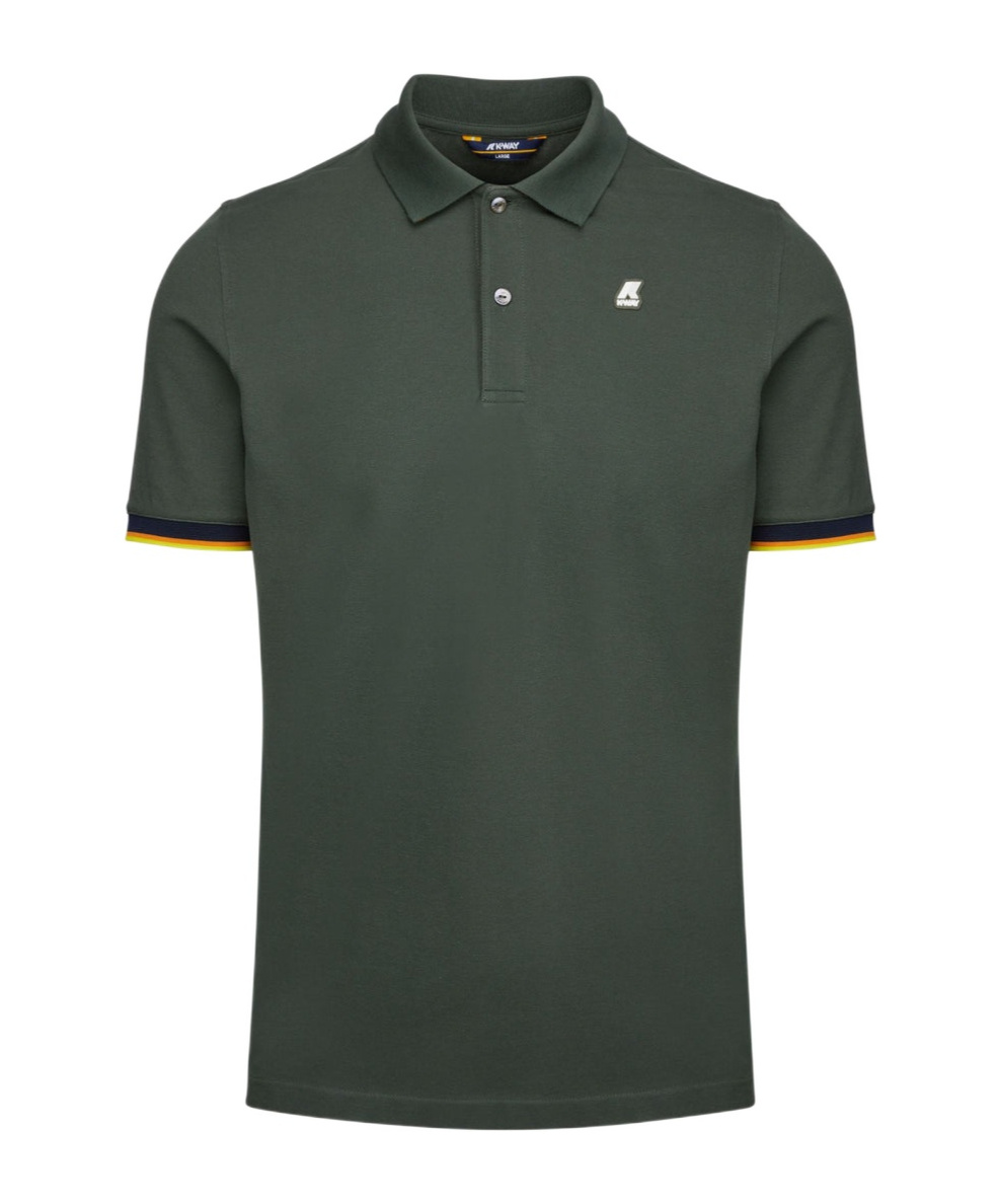 K-way Short-sleeved Polo Shirt In Black