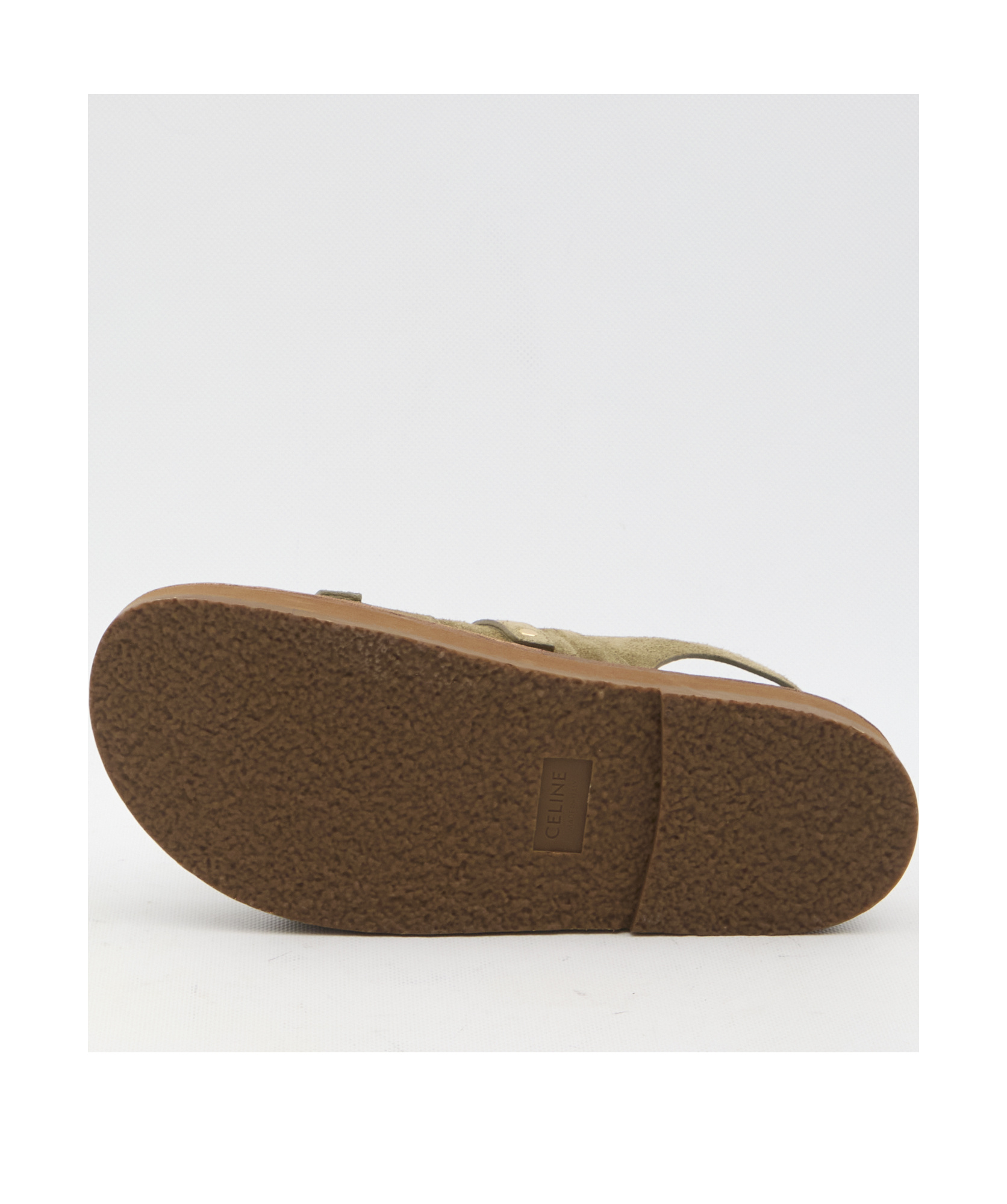 Celine Tippi Flat Sandals In Brown