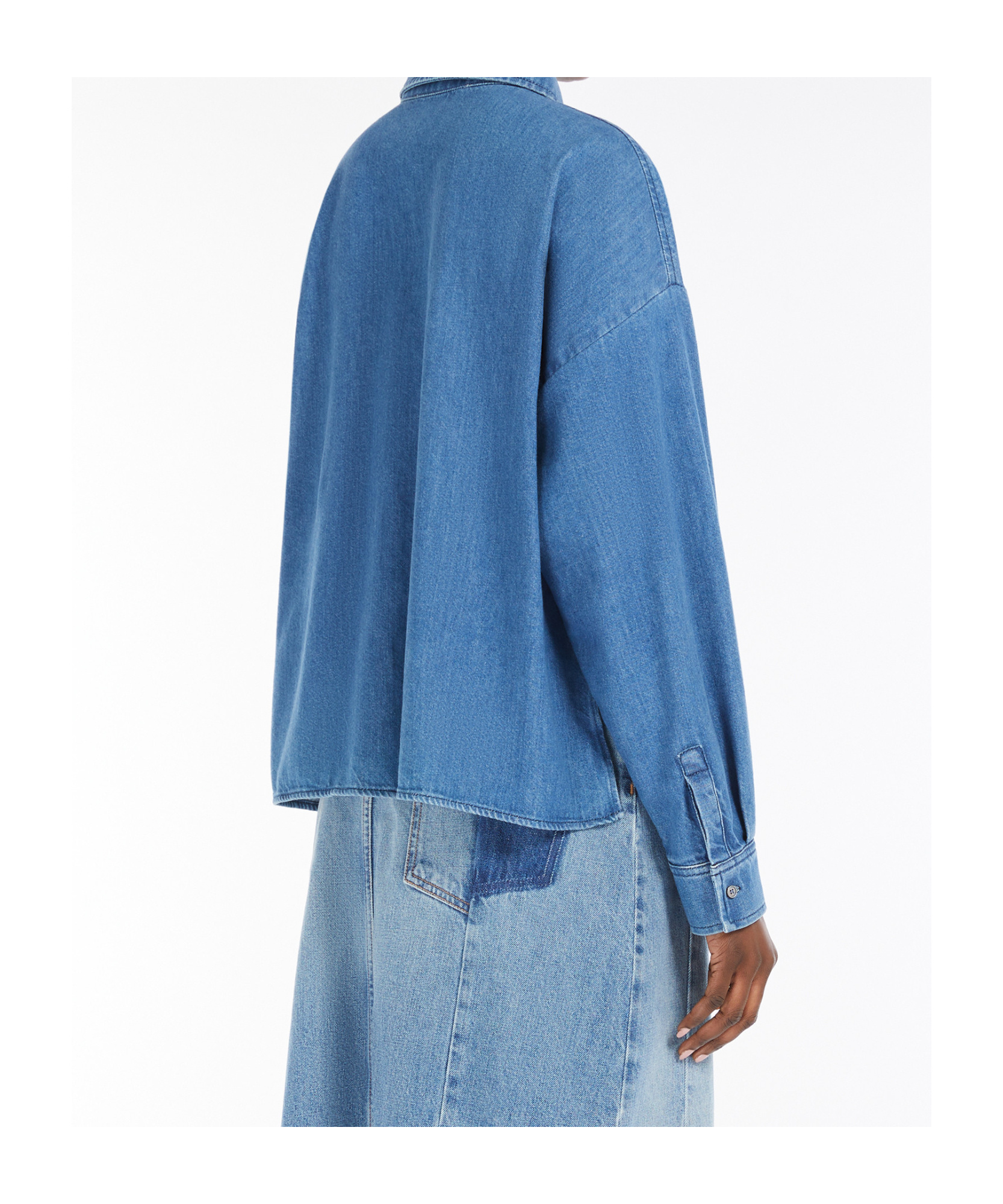 Weekend Max Mara Cotton Denim Shirt In Blue