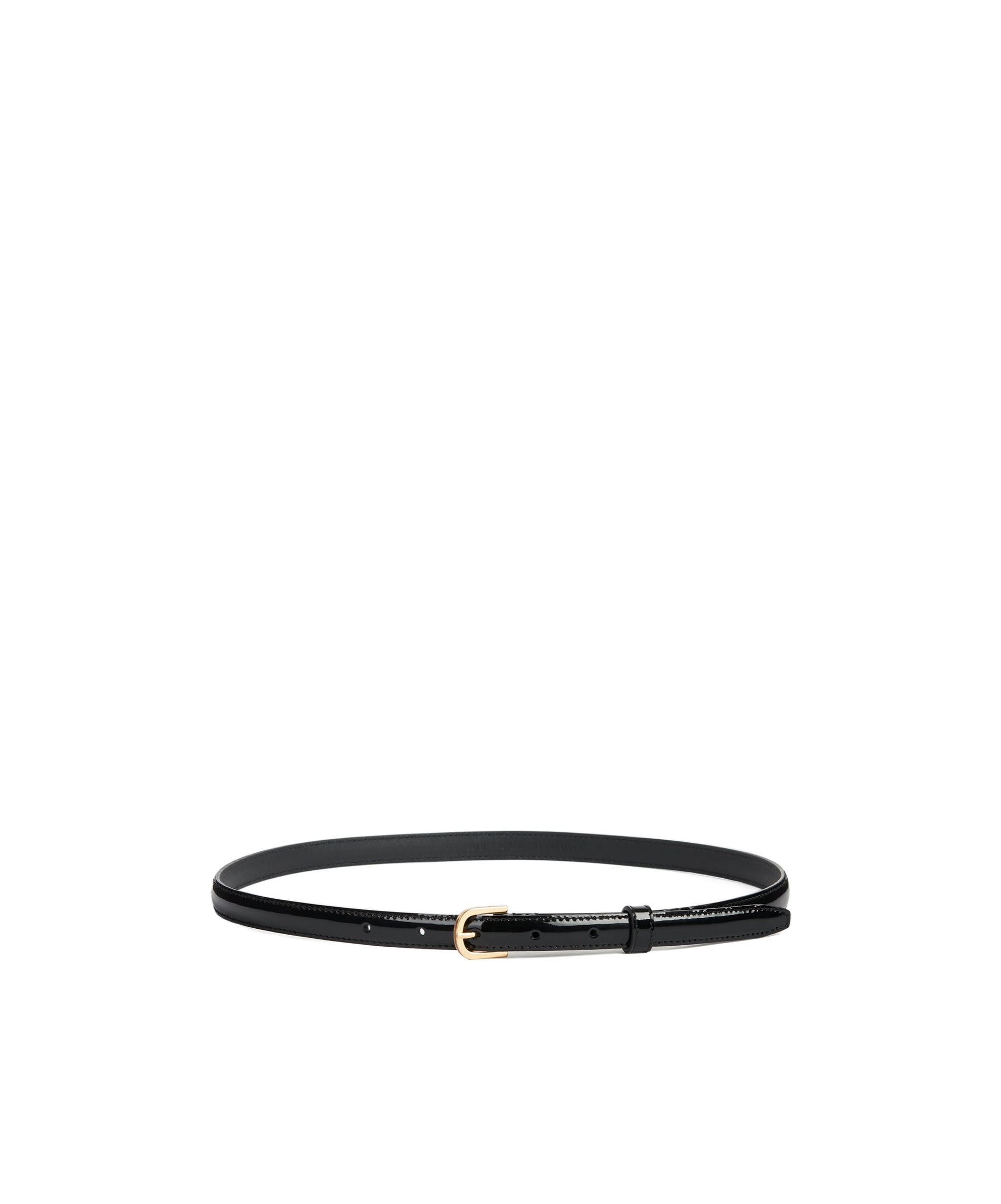 Totême Thin Patent-leather Belt In Black