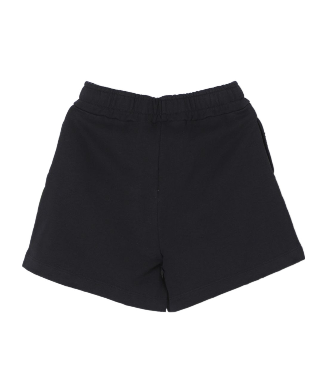 Barrow Printed Denim Shorts In Black