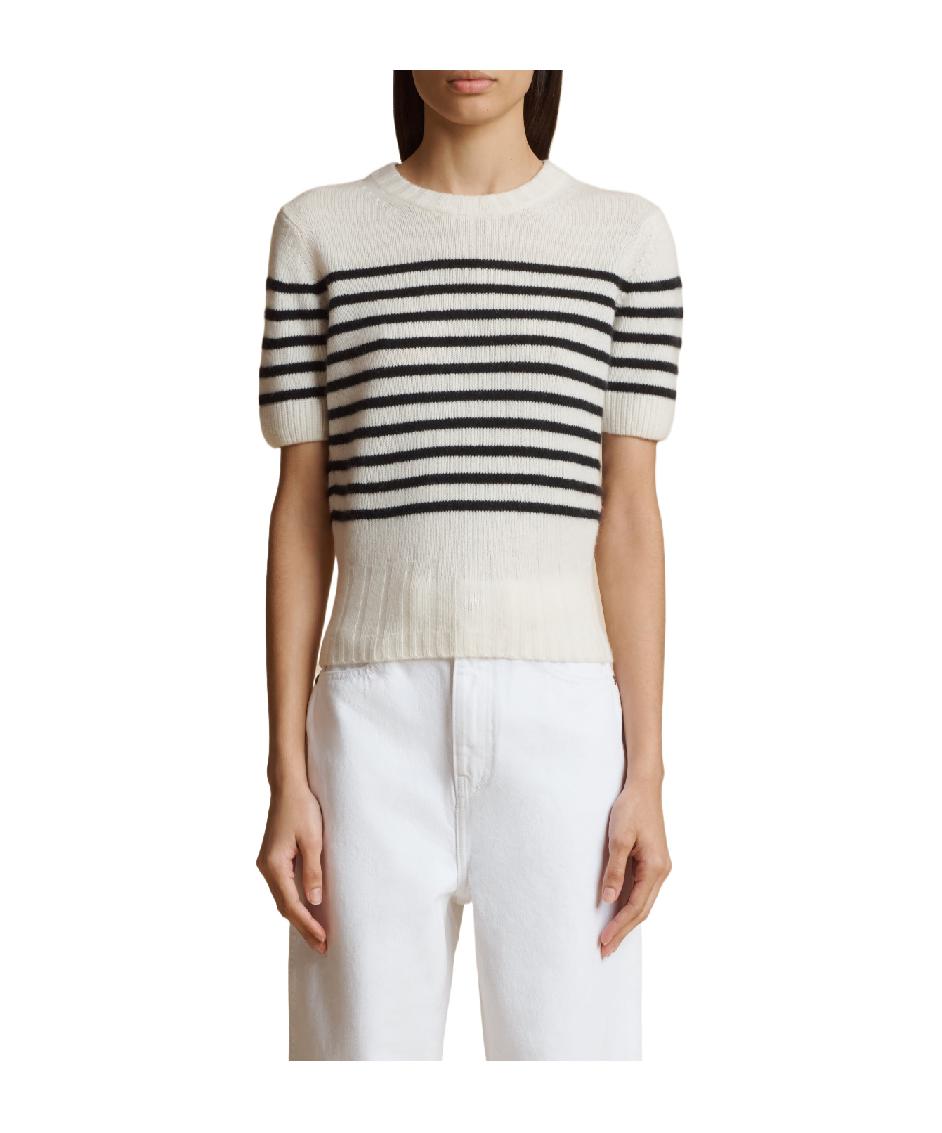 Khaite Luphia Striped Jumper In White