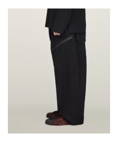 Y-3 Pleated-details Cargo Trousers In Black