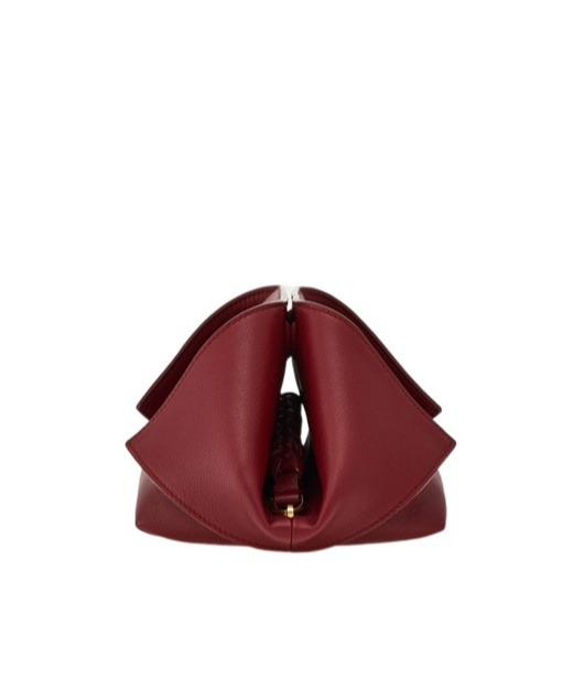 Ferragamo Fold Side Clutch In Red