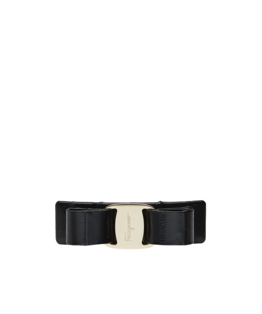 Ferragamo Haarspange Aus Seide Mit Schleife In Black